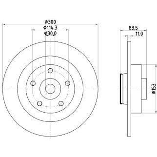 Диск торм. для а/м Renault Laguna (08-)/Latitude (10-) зад. d=300 (DF 084411) фото 3