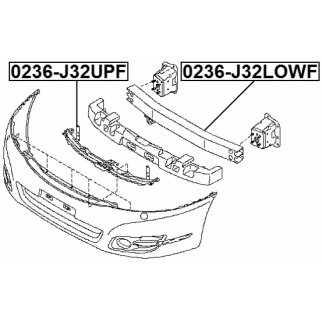 Усилитель бампера NISSAN TEANA 08-13 пер. фото 2