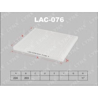 Фильтр салона LYNXauto LAC-076 фото