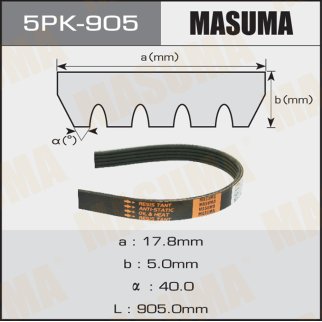 Ремень поликлиновый 5PK 905 MASUMA 5PK-905 фото 1
