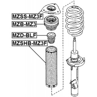 Отбойник амортизатора MAZDA 3 BL 2009-2013 FEBEST MZD-BLF фото 2