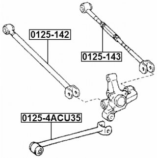 Рычаг задн подвески поперечн регулир TOYOTA CAMRY ACV3#/MCV3# 2001-2006 0125-143 фото 2