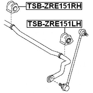 Втулка стабилизатора Toyota Auris 07> передняя левая Febest фото 2