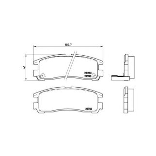 Колодки тормозные задние к-кт Brembo P 54 012 фото