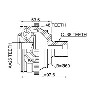 ШРУС наружный VW TRANSPORTER SYNCRO 96-04 2310-TRSYNA48 фото 2