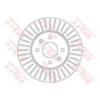Диск тормозной передний вентилируемый TRW DF6198 фото