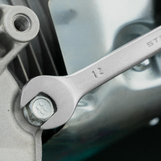 Ключ комбинированный 12 мм, CrV, матовый хром// STELS фото 1