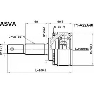 ШРУС наружный 23x56.4x26 фото
