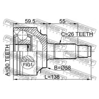 ШРУС наружный FEBEST 0310-FD фото