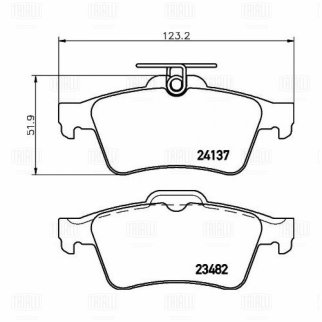Колодки тормозные задние дисковые к-кт TRIALLI PF 1093 фото 2