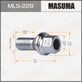 MLS-229_болт крепления колеса !M14x1.5x51 Audi A4/A6/A8 1.8-4.2/2.0TDI-3.3TDi 02> фото