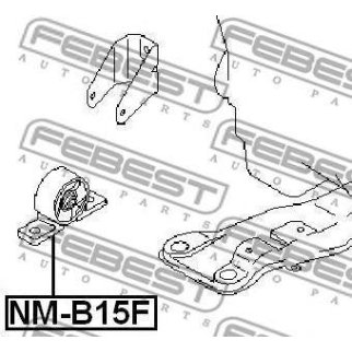 Опора двигателя FEBEST NM-B15F фото