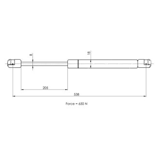 Газовый упор багажника TRIALLI GS 1838 фото 2