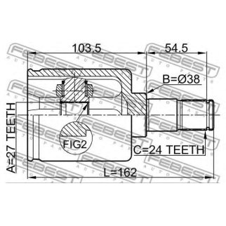 ШРУС внутренний FEBEST 1611-203RH фото