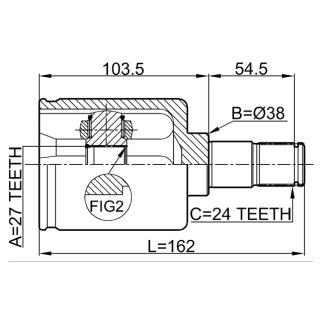 ШРУС внутренний FEBEST 1611-203RH фото 2