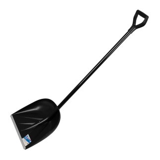 Лопата снеговая пластиковая 385х410х1350мм алюм. черенок Сибртех фото