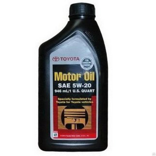 Масло моторное TOYOTA синтетическое 5W-20 SN 0.946л. фото