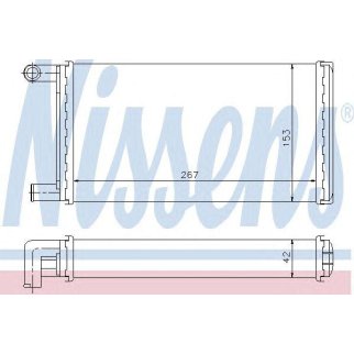 Радиатор отопителя (267x153x42) фото