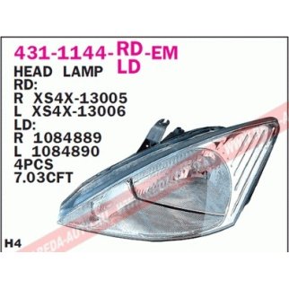 Фара левая DEPO 431-1144L-LD-EM фото