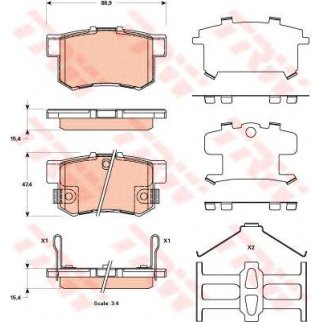 Колодки тормозные TRW GDB3516 фото