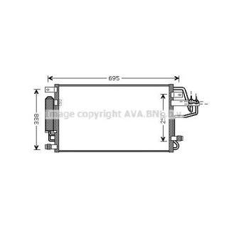 Радиатор кондиционера (конденсер) AVA HY5156D фото