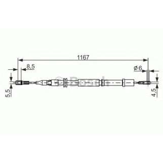 Трос стояночного тормоза BOSCH 1 987 477 199 фото