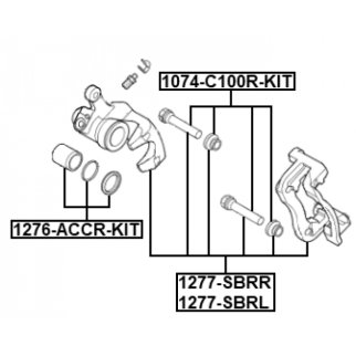 Суппорт тормозной задний FEBEST 1277-SBRR фото 2