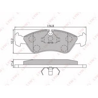 Колодки тормозные передние к-кт LYNXauto BD1402 фото