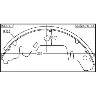 Колодки барабанные к-кт FEBEST 2202-FLR фото 2