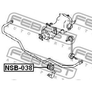 Втулка (сайлентблок) заднего стабилизатора FEBEST NSB-038 фото