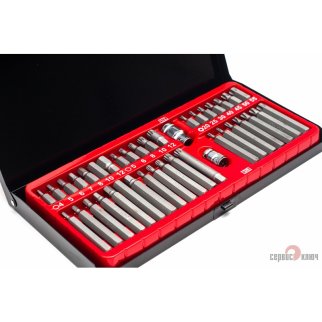 Набор бит TORX, SPLINE, шестигр. (1/2) 40пр. СЕРВИС КЛЮЧ фото 1