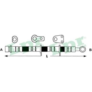 Шланг тормозной Lpr 6T47295 фото