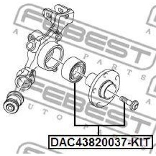 Подшипник ступицы FEBEST DAC43820037-KIT фото