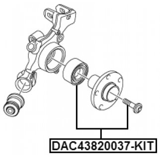 Подшипник ступицы FEBEST DAC43820037-KIT фото 2