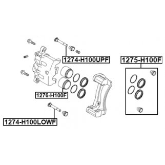 Втулка направляющей суппорта FEBEST 1274-H100UPF фото 2