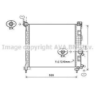 Радиатор основной AVA OL2562 фото