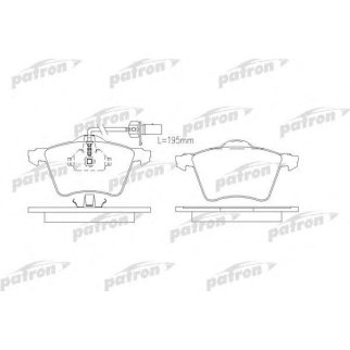 Колодки тормозные PATRON PBP1484 фото