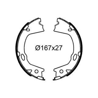 Колодки ручного тормоза к-кт TRIALLI GF 4662 фото 2