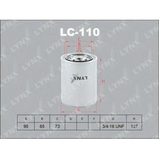 Фильтр масляный LYNXauto LC-110 фото