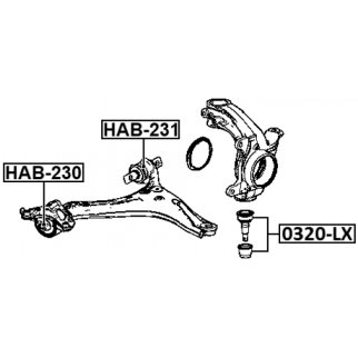 Сайлентблок FEBEST HAB-231 фото 2
