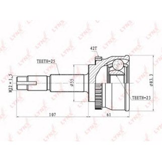 ШРУС наружный LYNXauto CO5725A фото