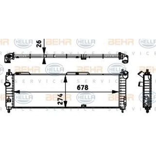 Радиатор основной Hella 8MK 376 713-574 фото 1