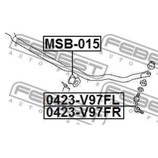 Стойка переднего стабилизатора FEBEST 0423-V97FR фото