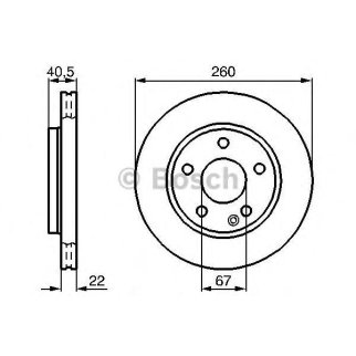 Диск торм. Mercedes A160-A190 W168 (260x22мм) вентилируемые фото