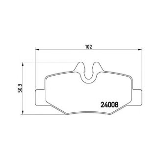 Колодки тормозные задние к-кт brembo P 50 051 фото