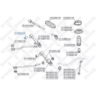 87-53063-SX_сайлентблок рычаг внутр.! VIN: 020708> KIA Rio 00> фото