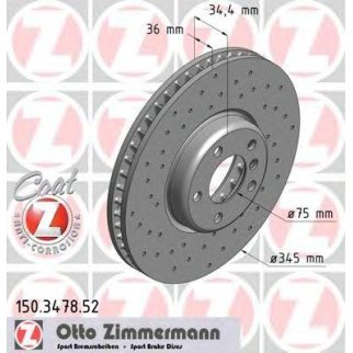 Диск тормозной Zimmermann 150.3478.52 фото