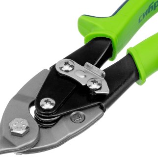 Ножницы по металлу, 250 мм, левый рез, сталь С55,двухкомпонентные рукоятки СИБРТЕХ фото 5