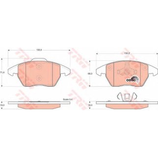 Колодки тормозные передние к-кт TRW GDB1605 фото