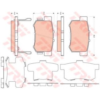 Колодки тормозные задние к-кт TRW GDB3447 фото